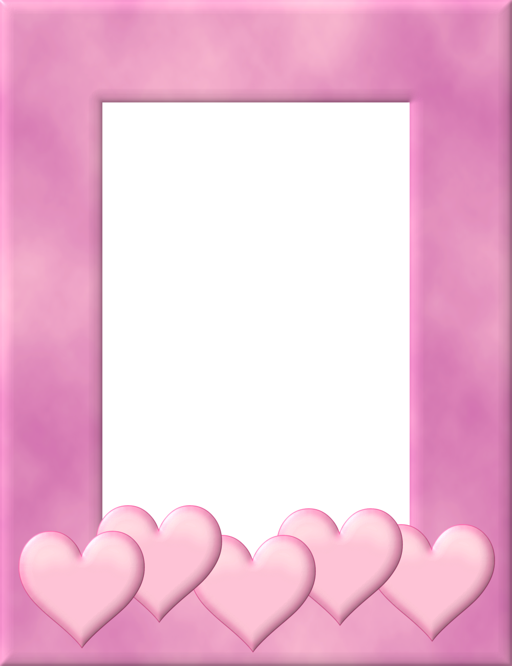 Cute Clipart Frame - Border Valentines Day Transparent - Png Download (1000x1300), Png Download