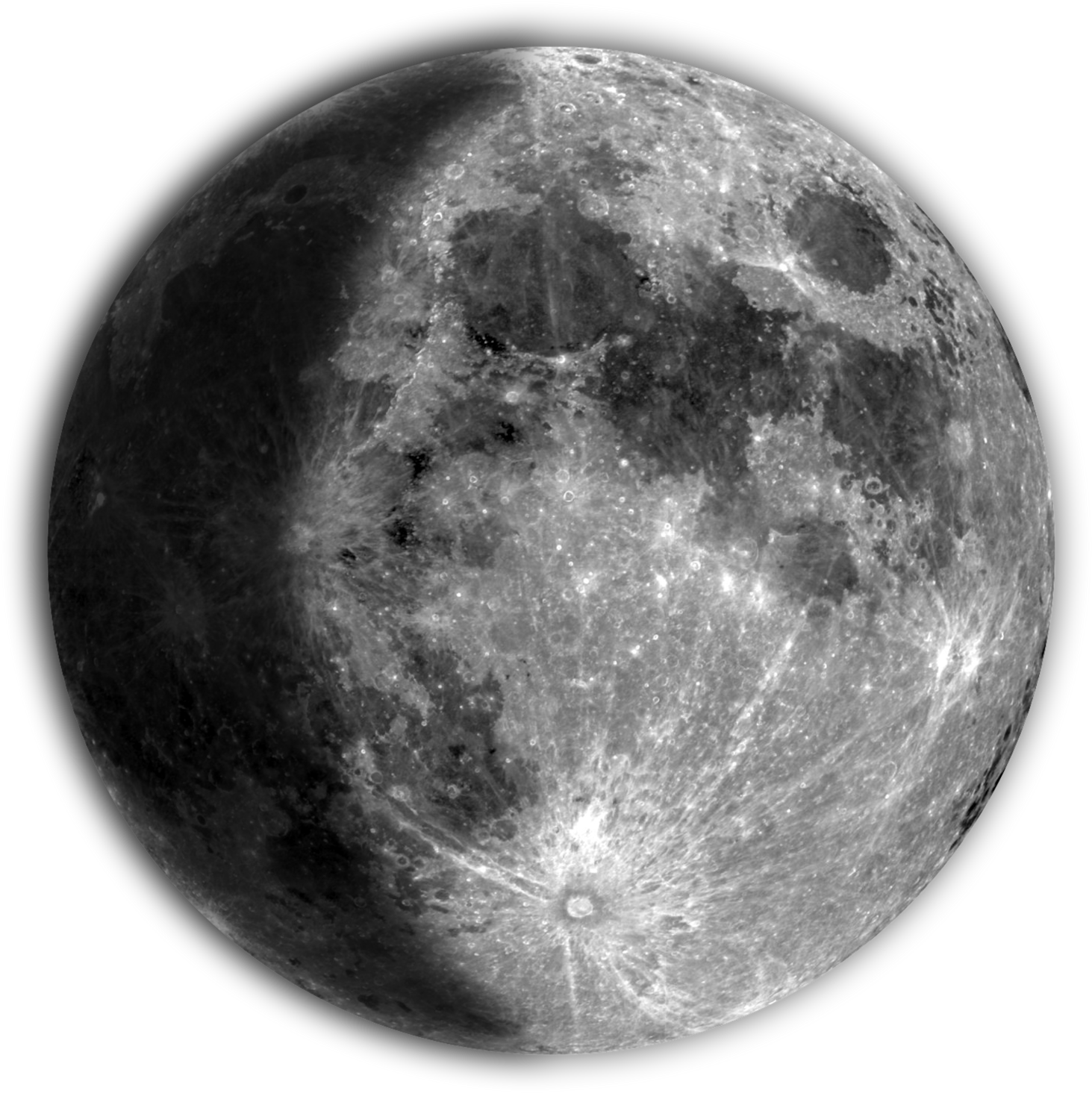 Full Moon Tattoo - Detailed Full Moon Tattoo Clipart (1500x1500), Png Download