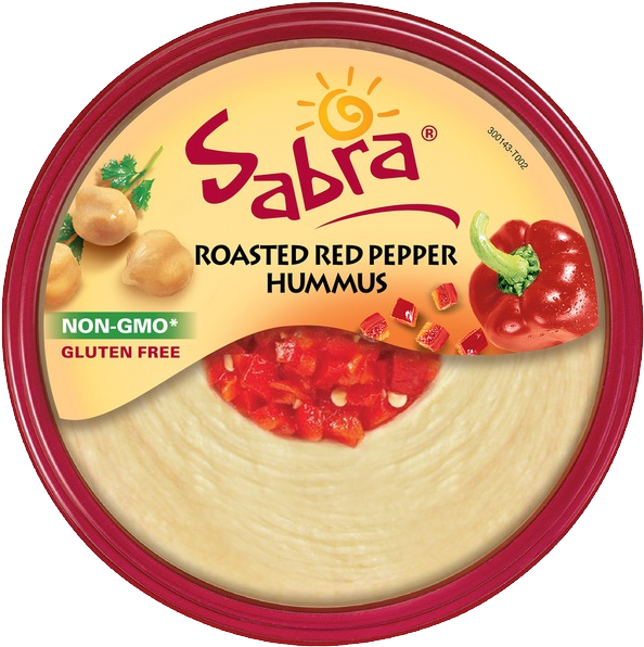 Hummus Png - Sabra Roasted Red Pepper Hummus Clipart (618x626), Png Download
