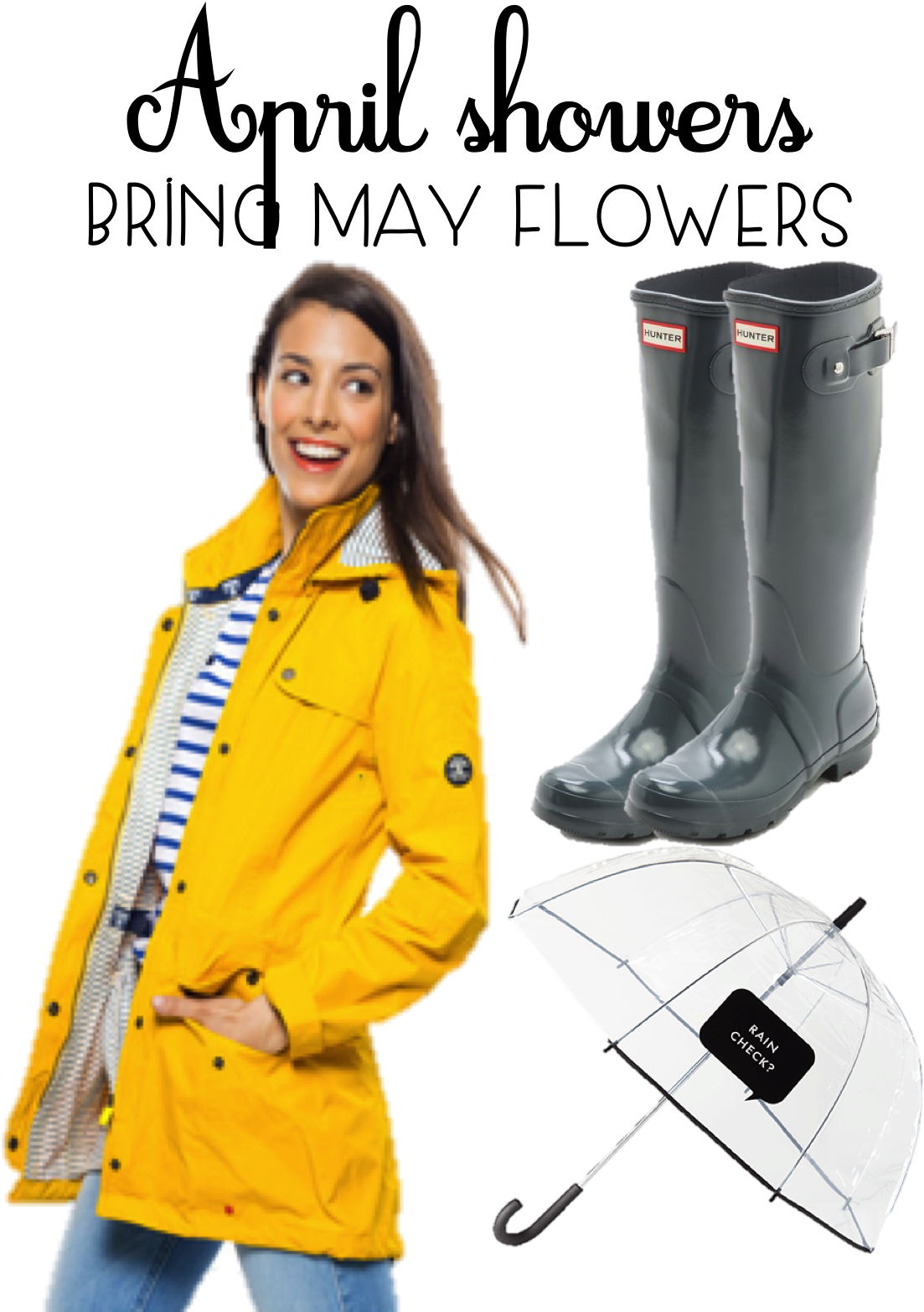 Pairing It With Cute Grey Boots And A Clear Umbrella Clipart (1125x1581), Png Download