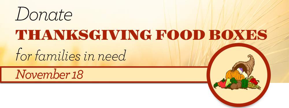 Thanksgiving Food Drive - Free Holiday Clipart - Png Download (1000x375), Png Download