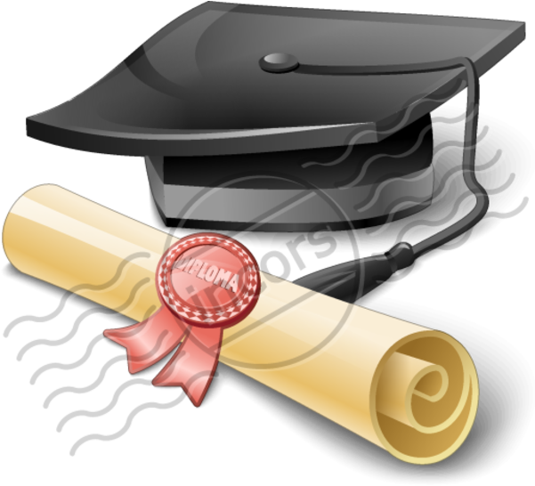 Graduation Hat Clipart (600x600), Png Download