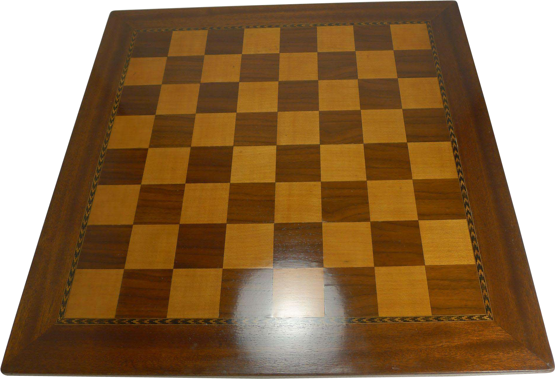 Large Antique English Inlaid Chess Board C Clipart (1885x1885), Png Download
