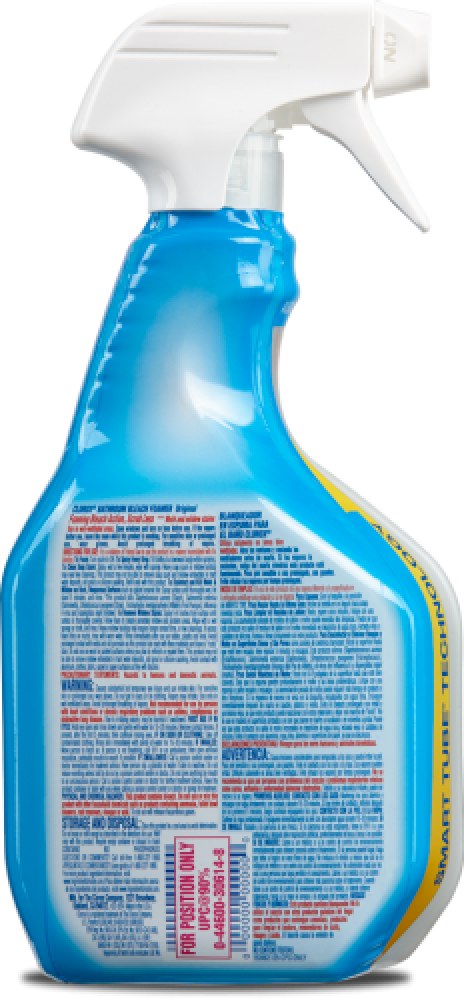 El Limpiador Desinfectante En Espuma Para El Baño Clorox® - Water Bottle Clipart (464x1000), Png Download