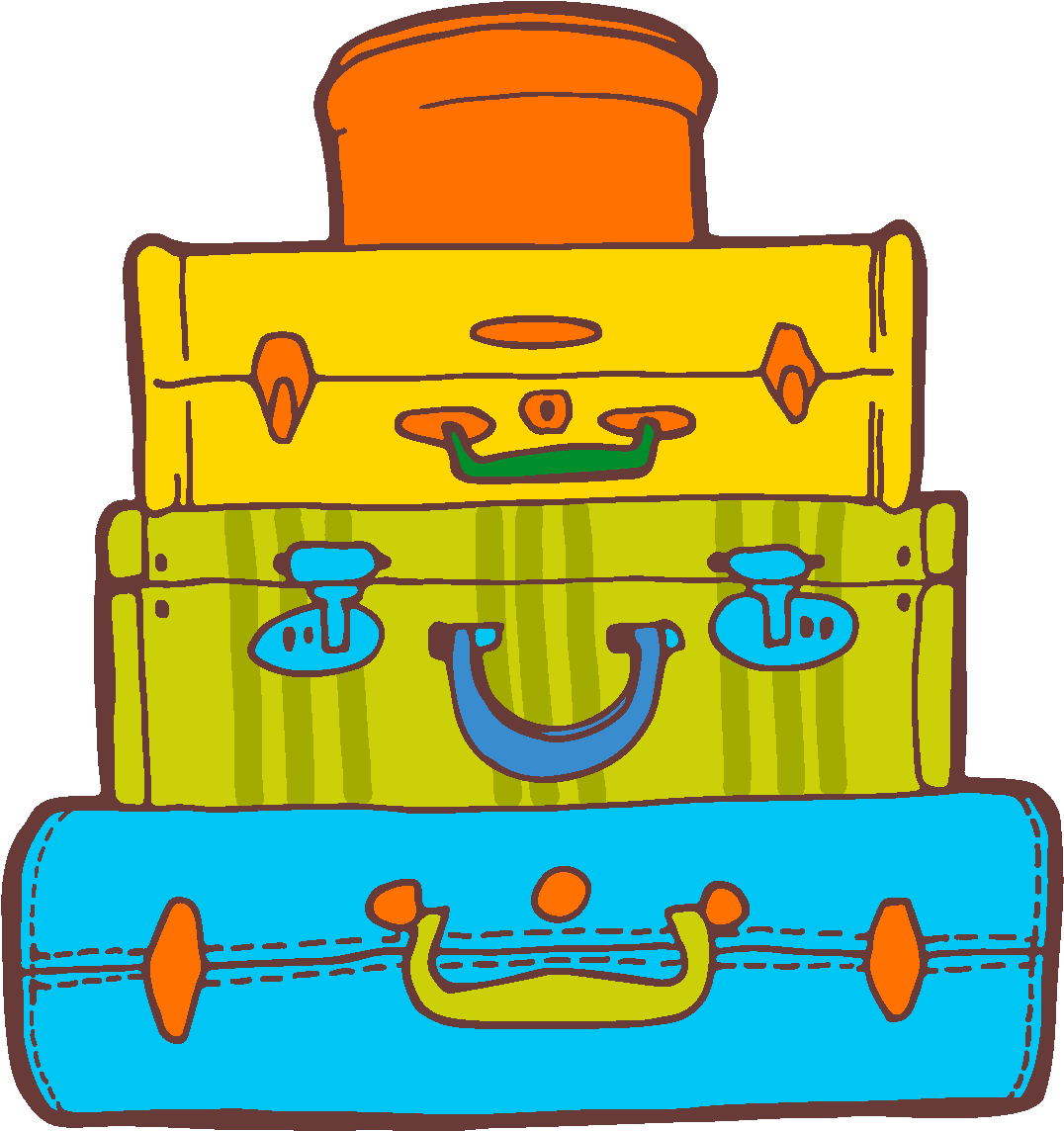 Vector Dibujado A Mano Maleta Superposición - Suitcase Clipart - Large ...