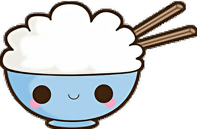 #kawaii #rice #arroz #cute #pretty #freetoedit - Cute Rice Clipart - Png Download (628x412), Png Download