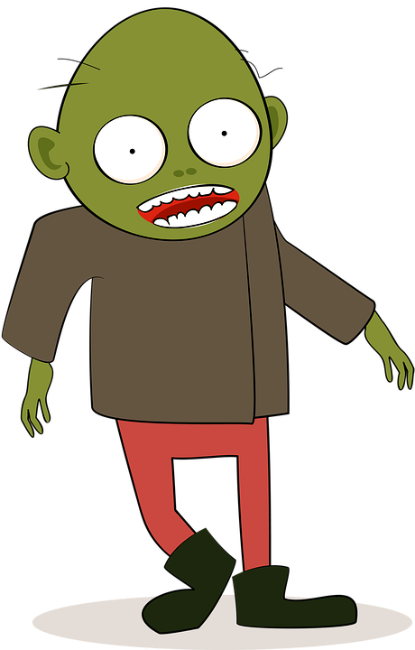 Zombie Cartoon Clipart (460x720), Png Download