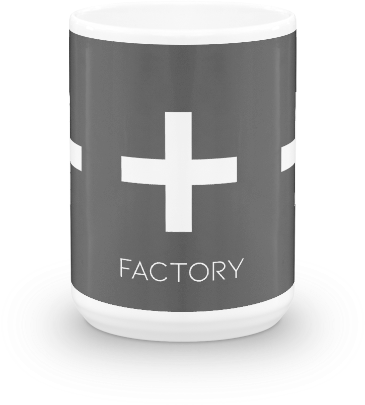 Black Mug Mockup Front View 15oz - Cross Clipart (1000x1000), Png Download
