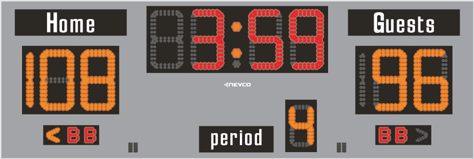 1242408510 Basketball 2740 - Scoreboard Clipart (1050x762), Png Download