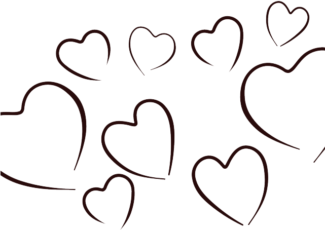 Heart Clipart Clipart Hollow Heart - Black And White 3 Heart - Png Download (640x480), Png Download