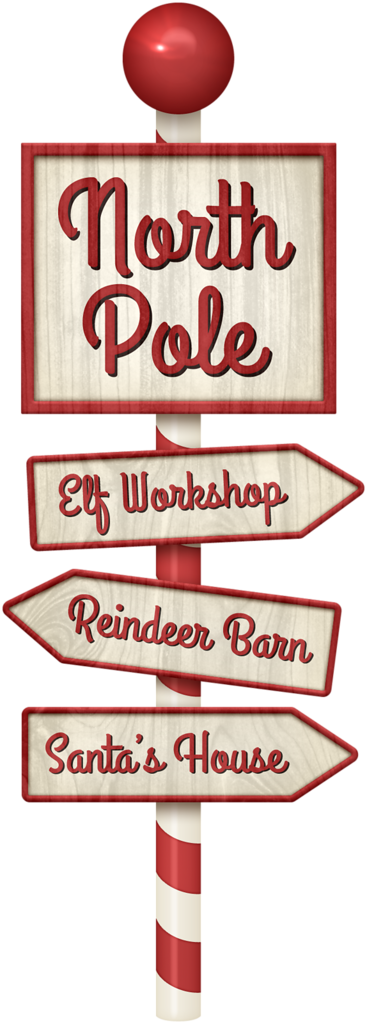 Kaagard Northpole Northpole Sign - Clipart North Pole Sign - Png Download (367x1024), Png Download