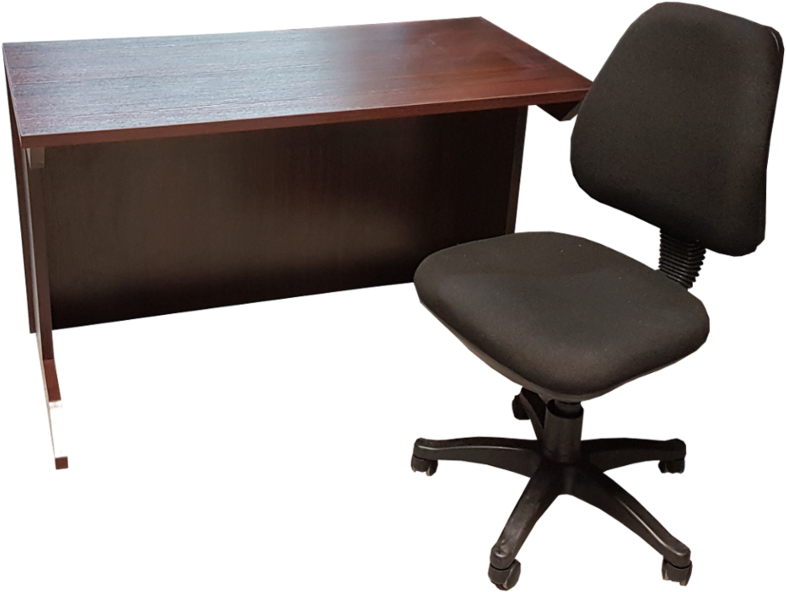 Combo Escritorio Tipo Pupitre Con Silla Secretarial - Escritorio Con Silla Png Clipart (1024x1024), Png Download