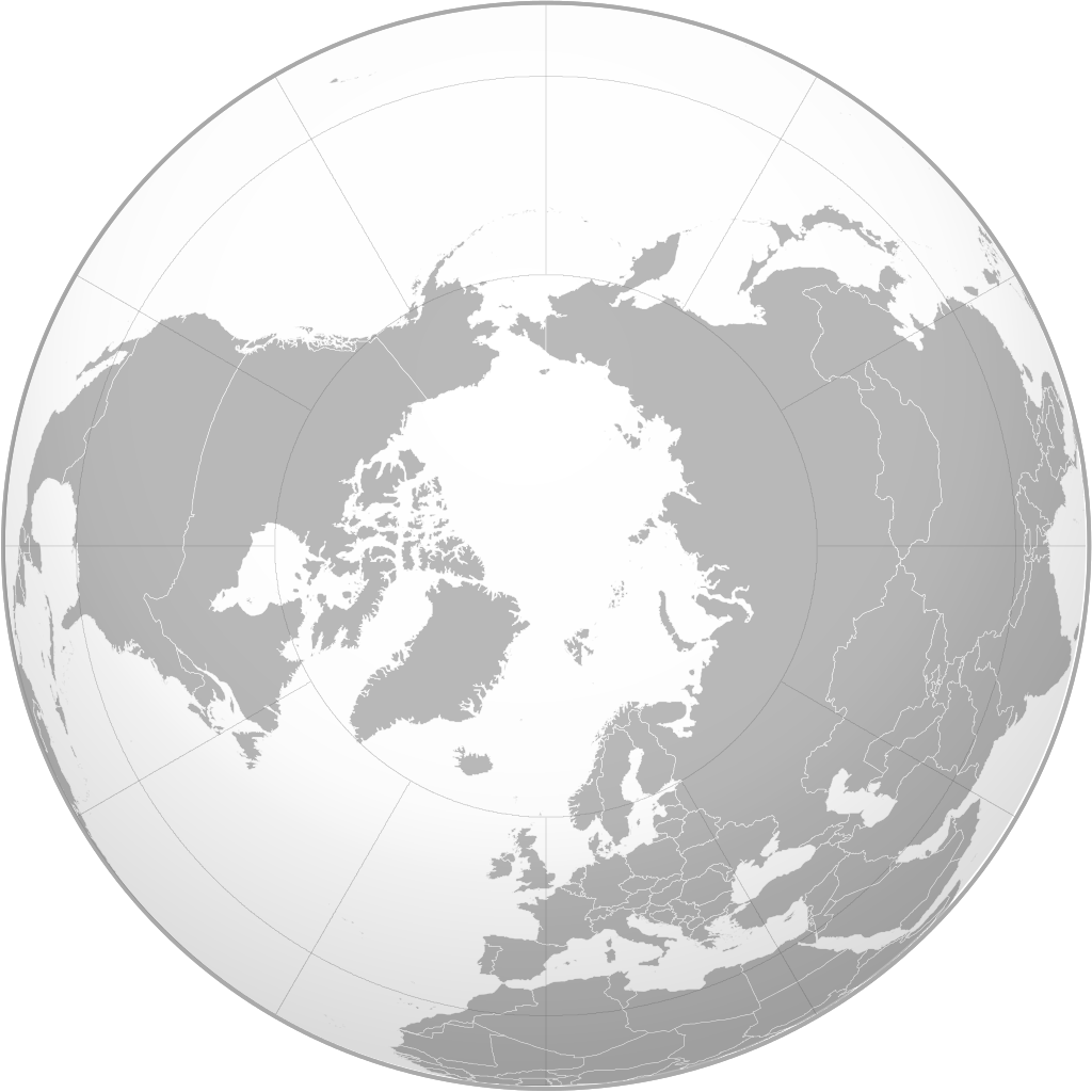 North Pole - Arctic Ocean Drainage Basin Clipart (1024x1024), Png Download