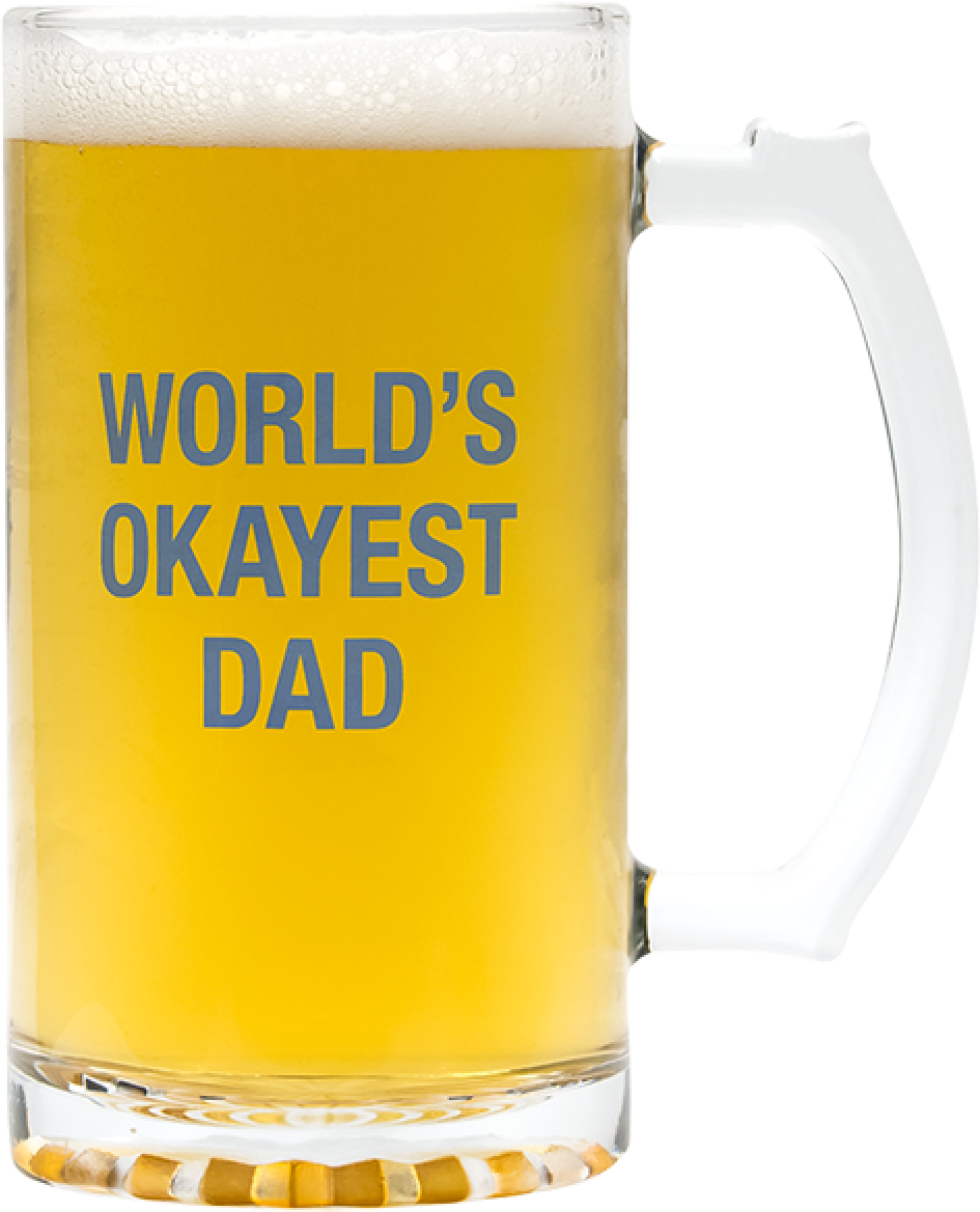 World's Okayest Dad - Beer Stein Clipart (1200x1200), Png Download