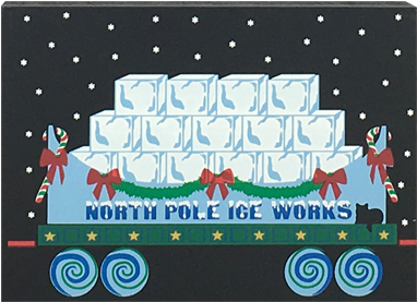 North Pole Ice Works Train Car, Vintage North Pole - Wallet Clipart (800x800), Png Download