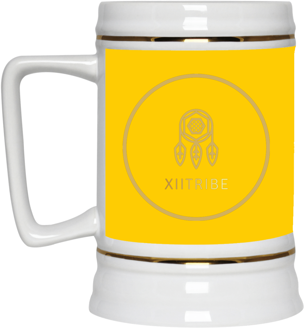 White Xiitribe Beer Stein 22oz - Beer Stein Clipart (1155x1155), Png Download