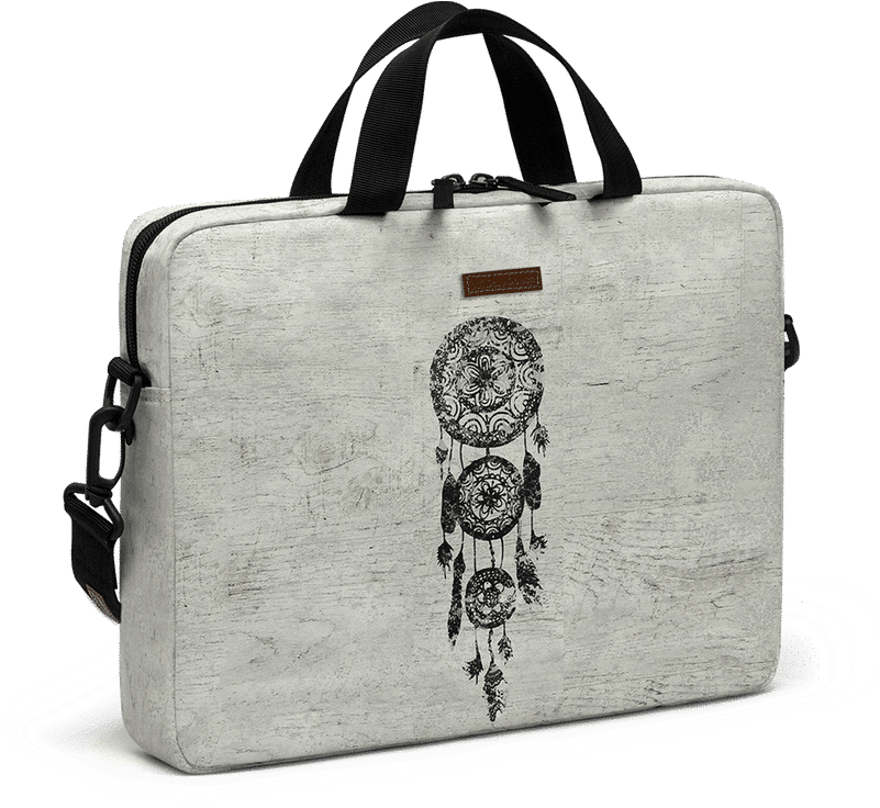 Dailyobjects Hipster Lace Black Dreamcatcher On White - Messenger Bag Clipart (800x800), Png Download