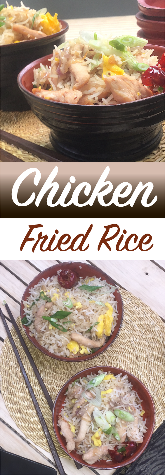 Chicken Fried Rice Recipe - Biryani Clipart (565x1624), Png Download