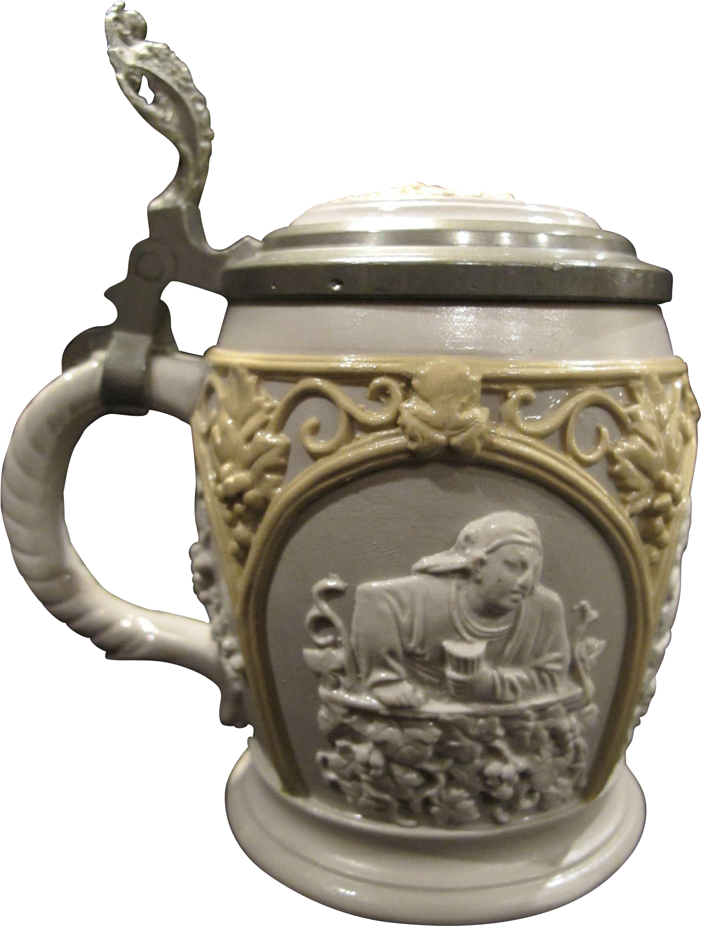 Antique Mettlach Villeroy And Boch Relief Beer Stein - Antique Clipart (1865x1865), Png Download