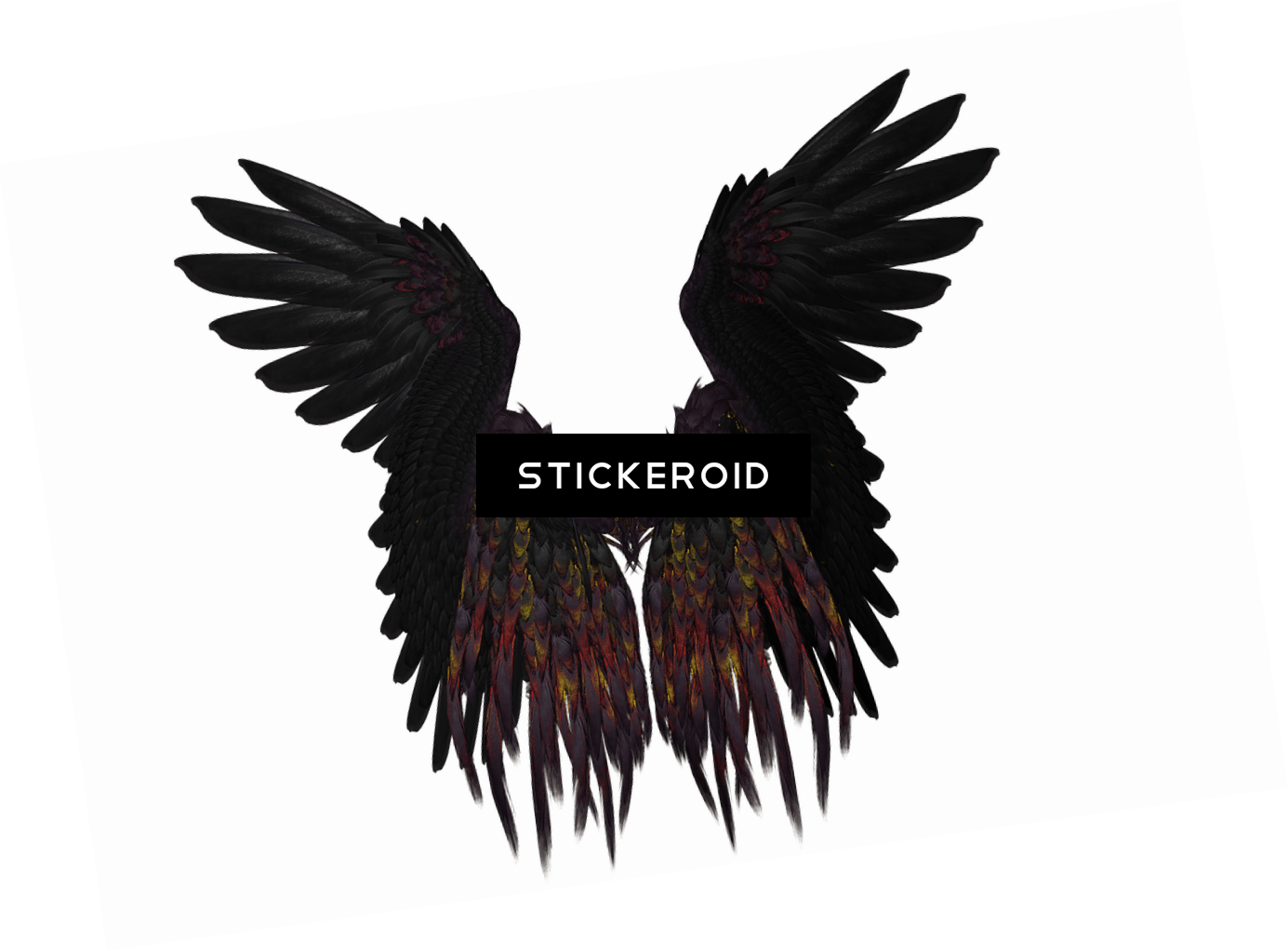 Black Wings Png Clipart (1385x1022), Png Download