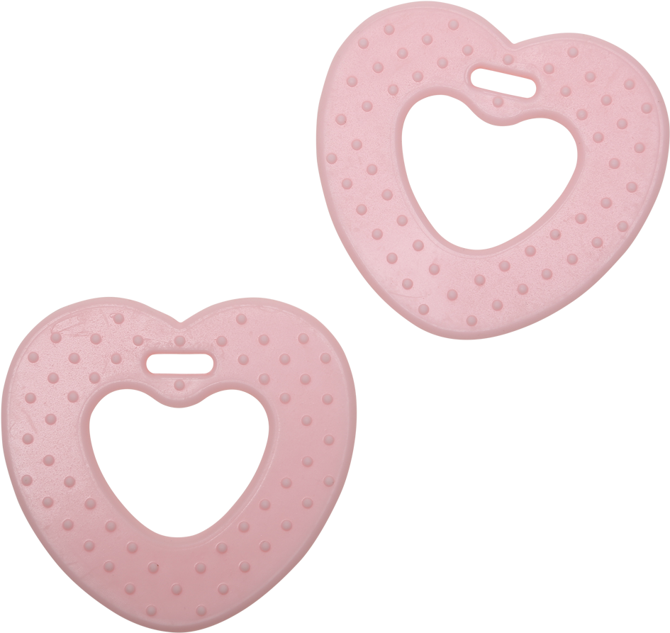 Teether Heart - Material - Tpe - Light Pink - 68 Mm - Pacifier Clipart (1000x1400), Png Download