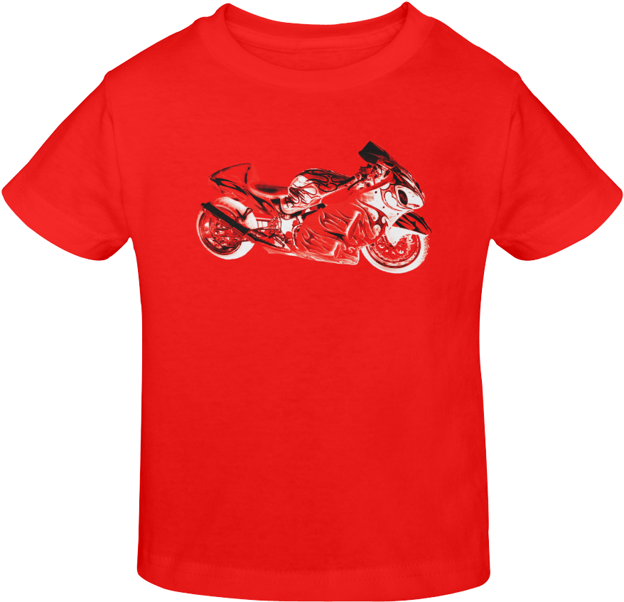 2005 Suzuki Hayabusa 1300 Tribal Red Flame Sunny Youth - Shirt Clipart (1000x1000), Png Download
