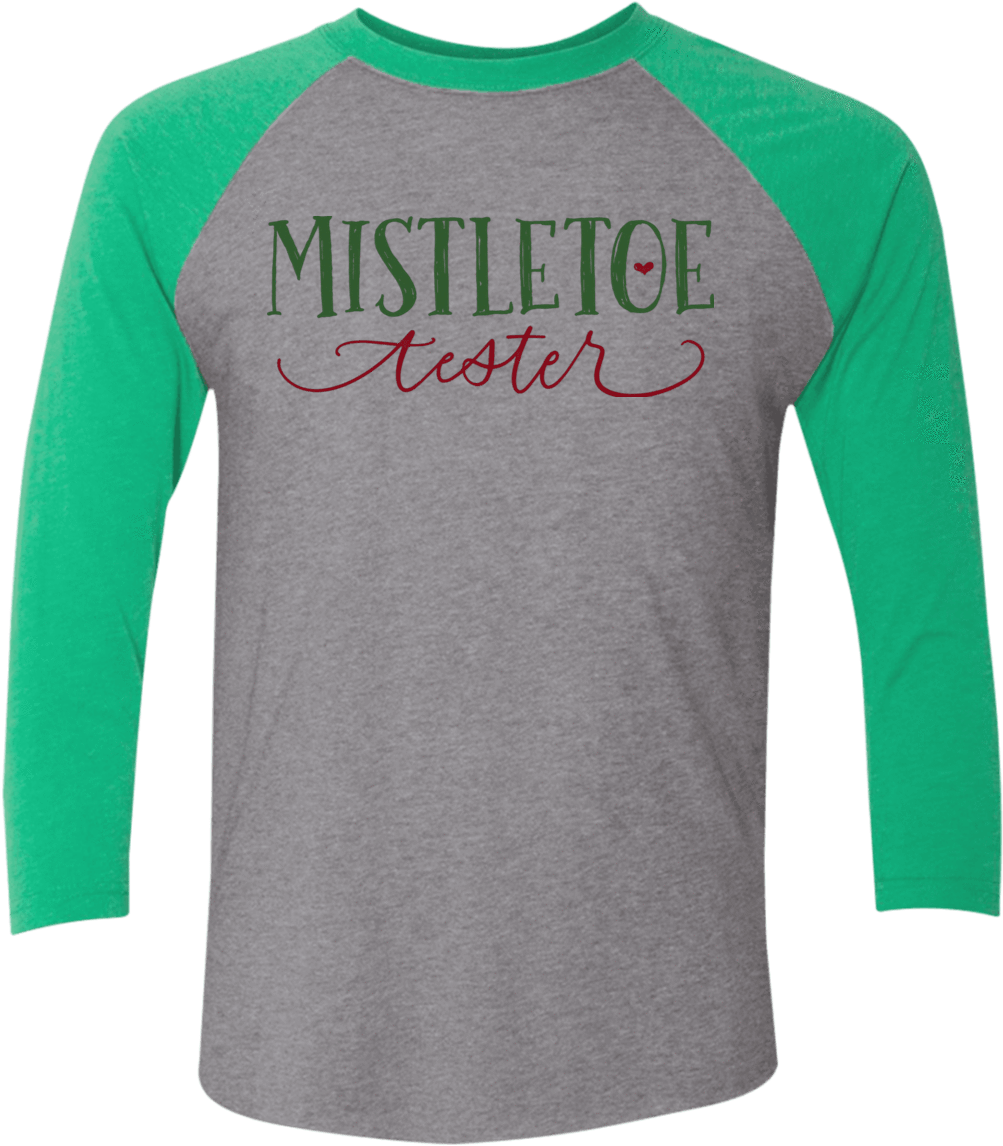 Mistletoe Tester Faithbox Designs - Long-sleeved T-shirt Clipart (1003x1146), Png Download
