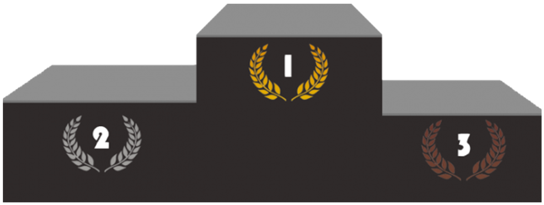 Winners Podium Png - Podiume Png Clipart (1197x449), Png Download
