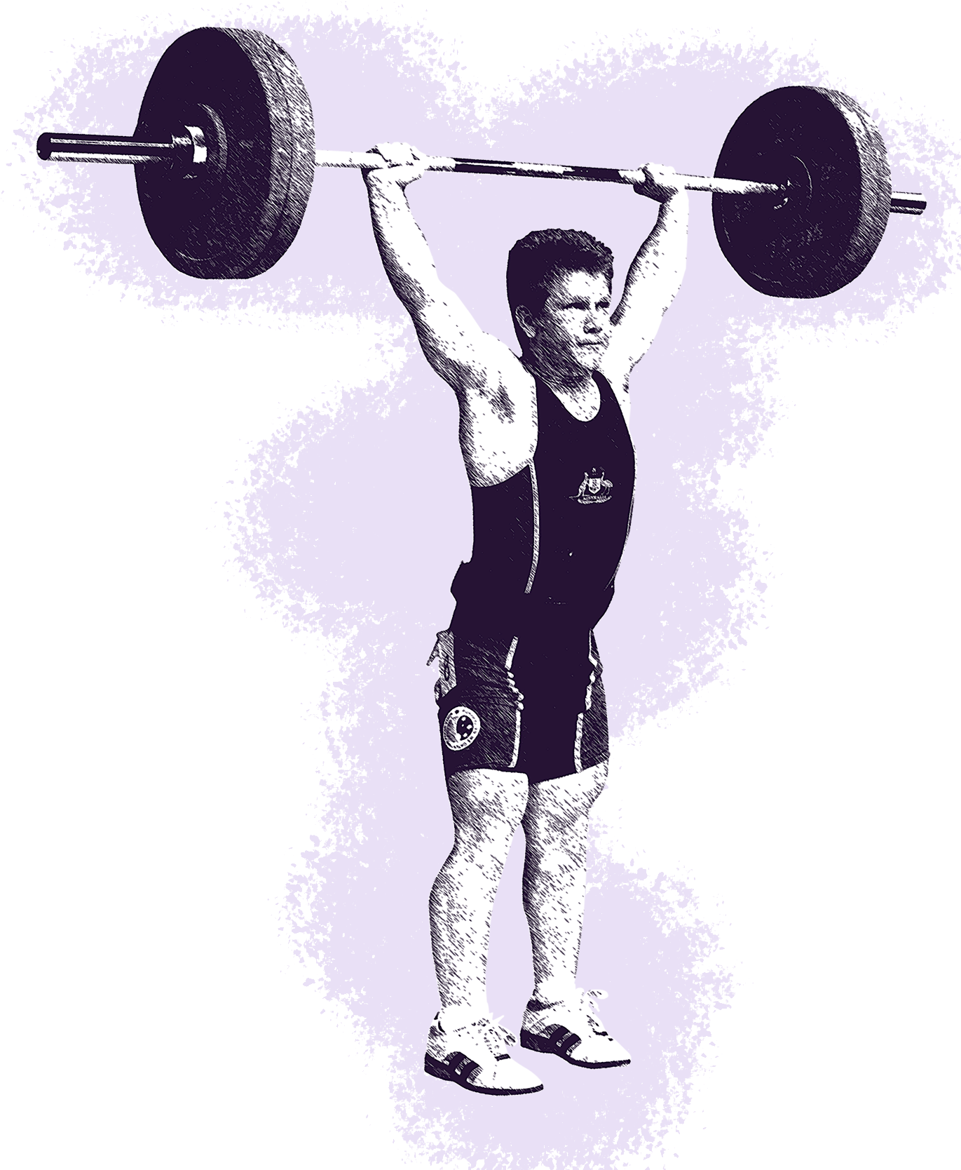 Weightlifting Purple - Powerlifting Clipart (1378x1667), Png Download