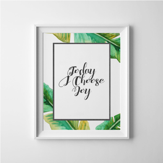 Today I Choose Joy, Bible Art Print, Calligraphy Print, - Motif Clipart (703x537), Png Download