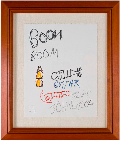 "boom Boom" Hand Drawn By John Lee Hooker - Picture Frame Clipart (500x682), Png Download