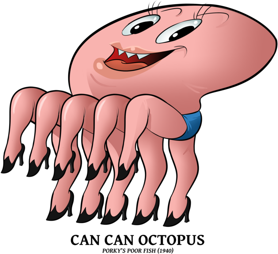 Can Can Octopus By Boscoloandrea - Imagenes De Can Can Can De Looney Tunes Clipart (907x827), Png Download