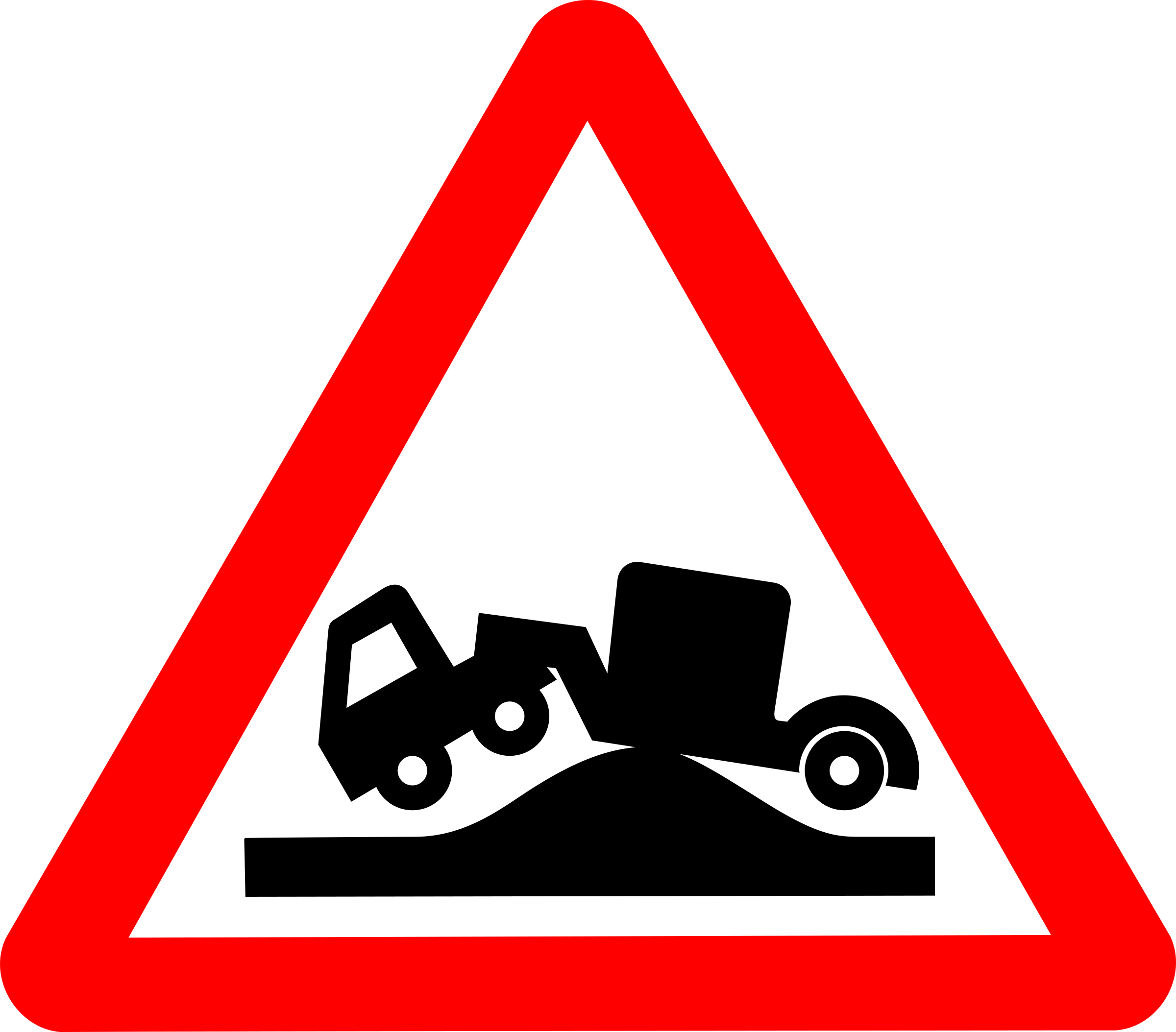 This Free Icons Png Design Of Roadsign Grounded - Risk Of Grounding Road Sign Clipart (2400x2107), Png Download