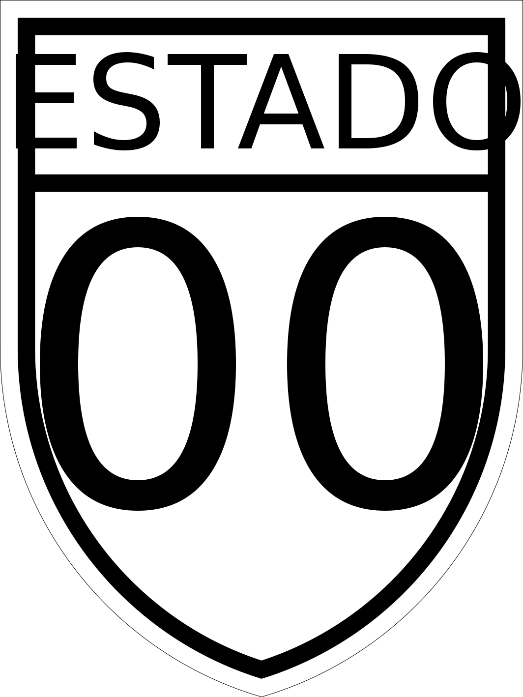 Mexican State Highway Template - Circle Clipart (1064x1418), Png Download