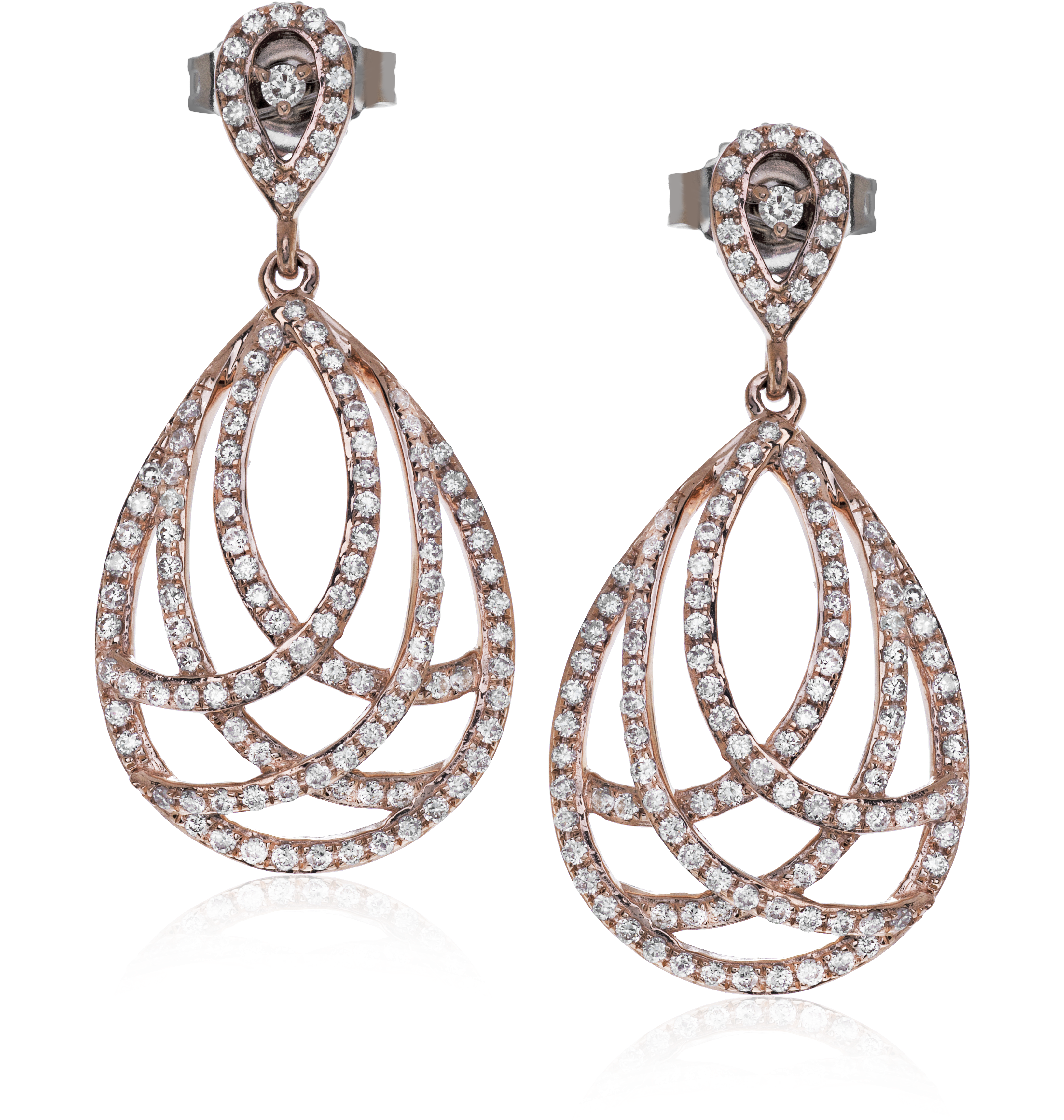 Repeating Teardrop Shapes Create A Dynamic Design In - Earrings Clipart (5703x4897), Png Download