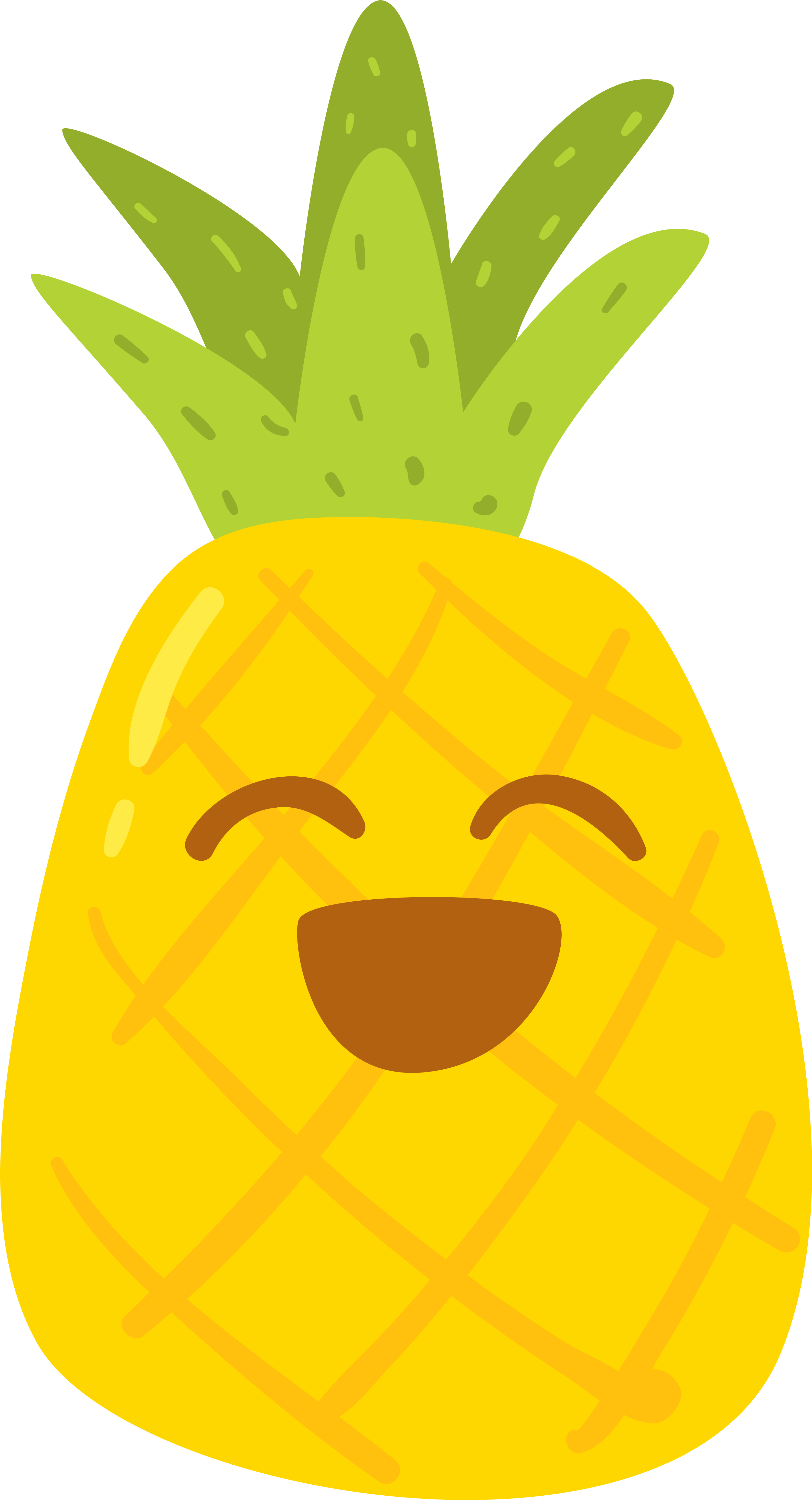 Hand Drawn Cartoon Cute Pineapple Decoration Vector - Seedless Fruit Clipart (3172x5856), Png Download