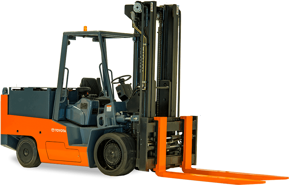 Toyota High Capacity Electric Cushion Forklift For - Electric Forklift Heavy Duty Clipart (1000x658), Png Download