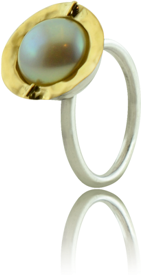 Winter White Pearl Ring - Ring Clipart (650x650), Png Download