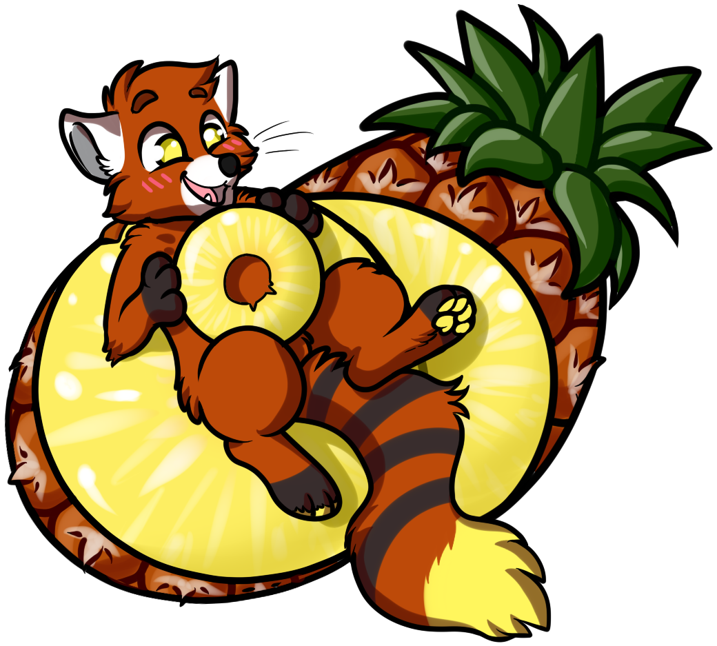 Pineapple Panda - Cartoon Clipart (1090x1000), Png Download