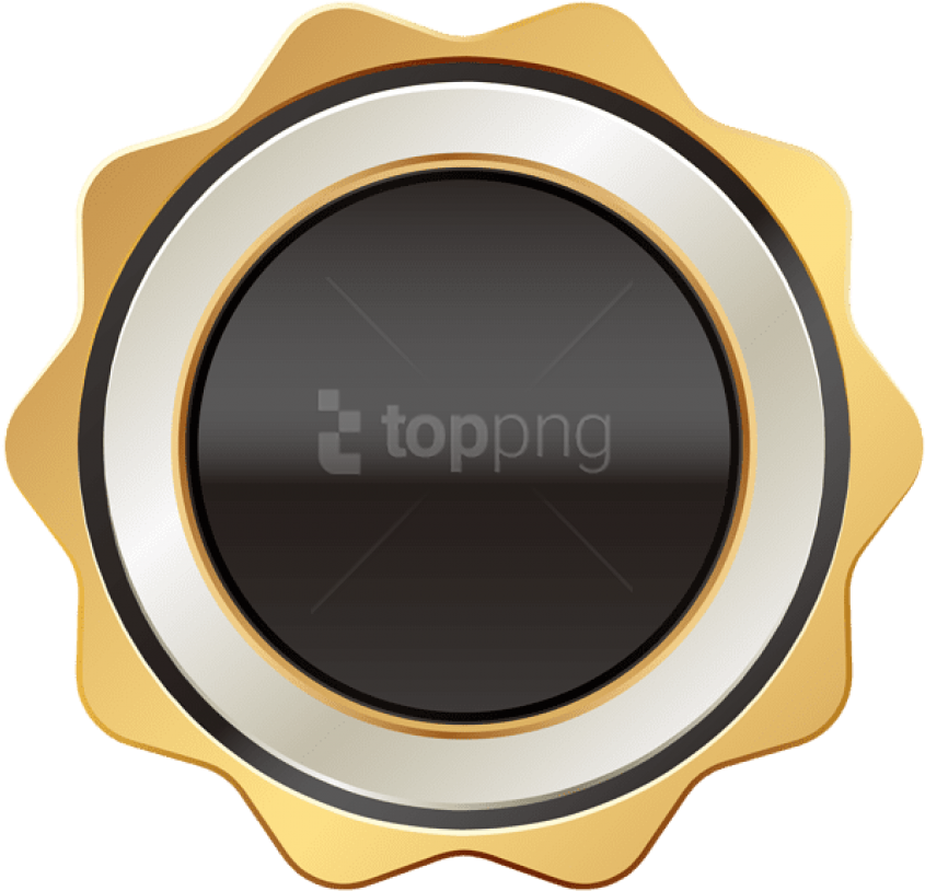 Free Png Download Badge Black Gold Clipart Png Photo - Circle Transparent Png (850x821), Png Download