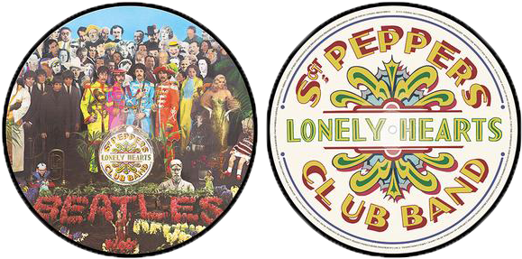 Pepper's Lonely Hearts Club Band Anniversary Edition - Beatles Sgt Pepper Picture Disc Clipart (600x600), Png Download
