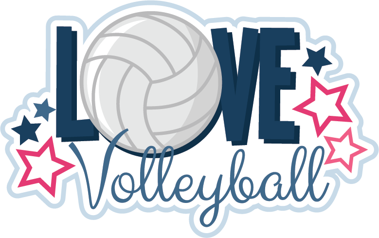 Volleyball Clip Cute - Love Volleyball - Png Download (779x489), Png Download