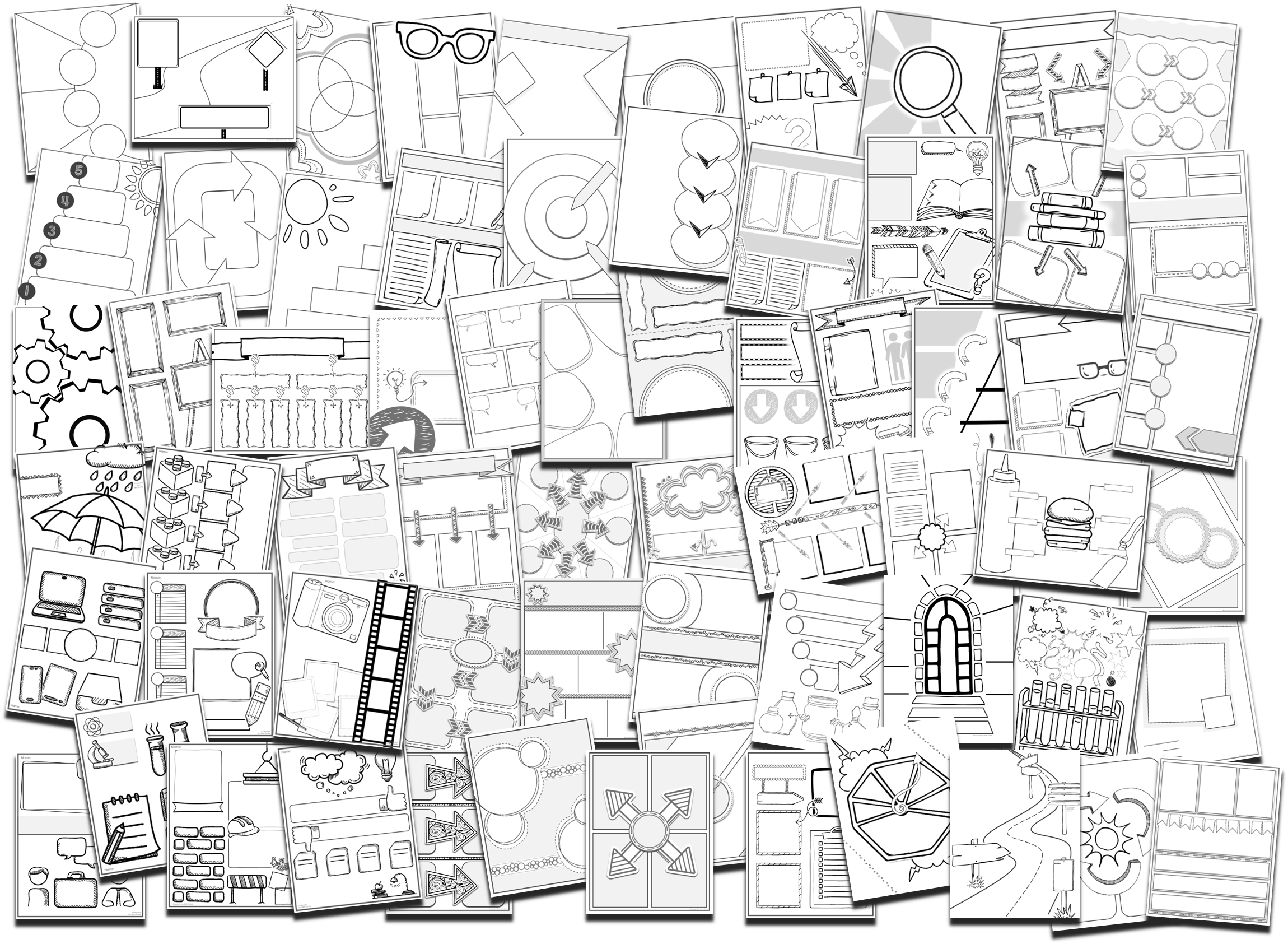 These Templates Are Available In The Resource Zone - Doodle Notes Templates Clipart (2300x1685), Png Download