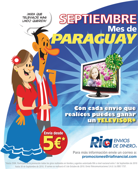 Paraguay - Ria Money Transfer Clipart (567x685), Png Download
