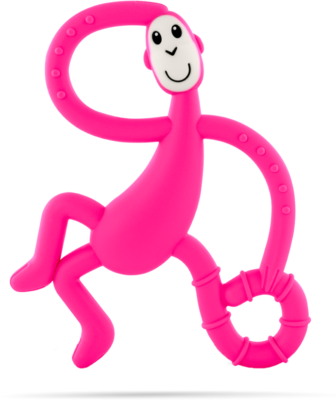 Pink Dancing Monkey Teether - Mordedor Monkey Clipart (720x847), Png Download