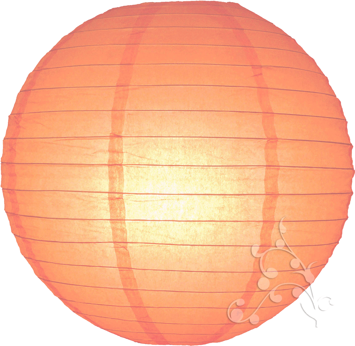 30 Inch Peach Paper Lanterns - Paper Lantern Png Clipart (1181x1164), Png Download