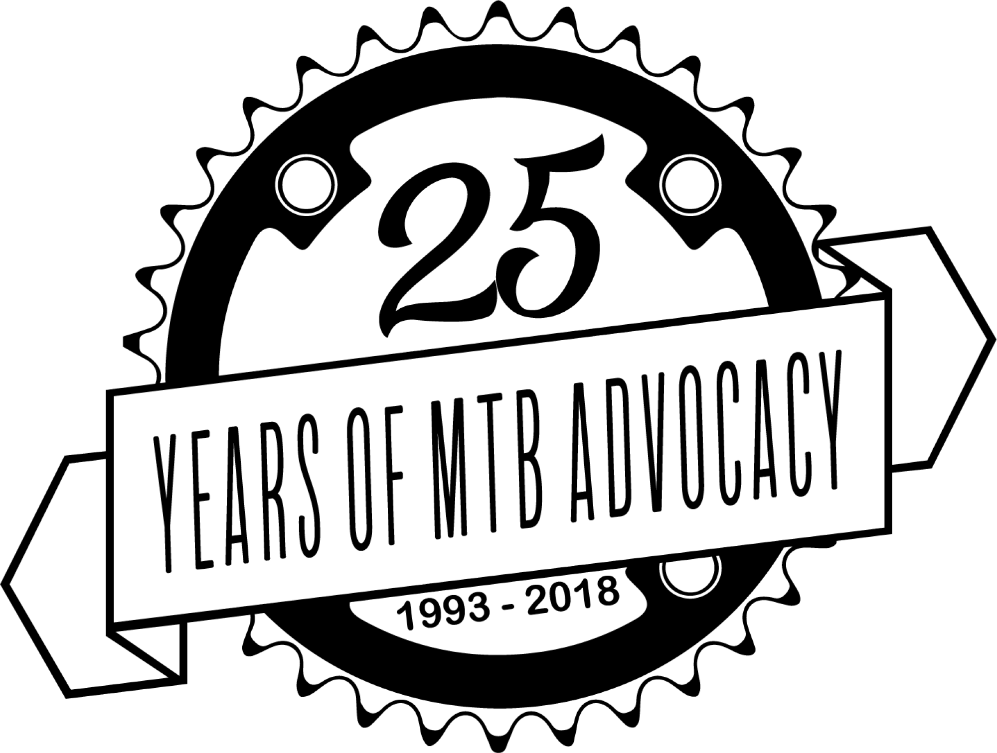 Cropped 25th Anniversary Black Clipart (2000x1512), Png Download