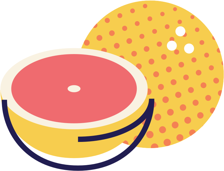 Grapefruit - Circle Clipart (1100x1100), Png Download
