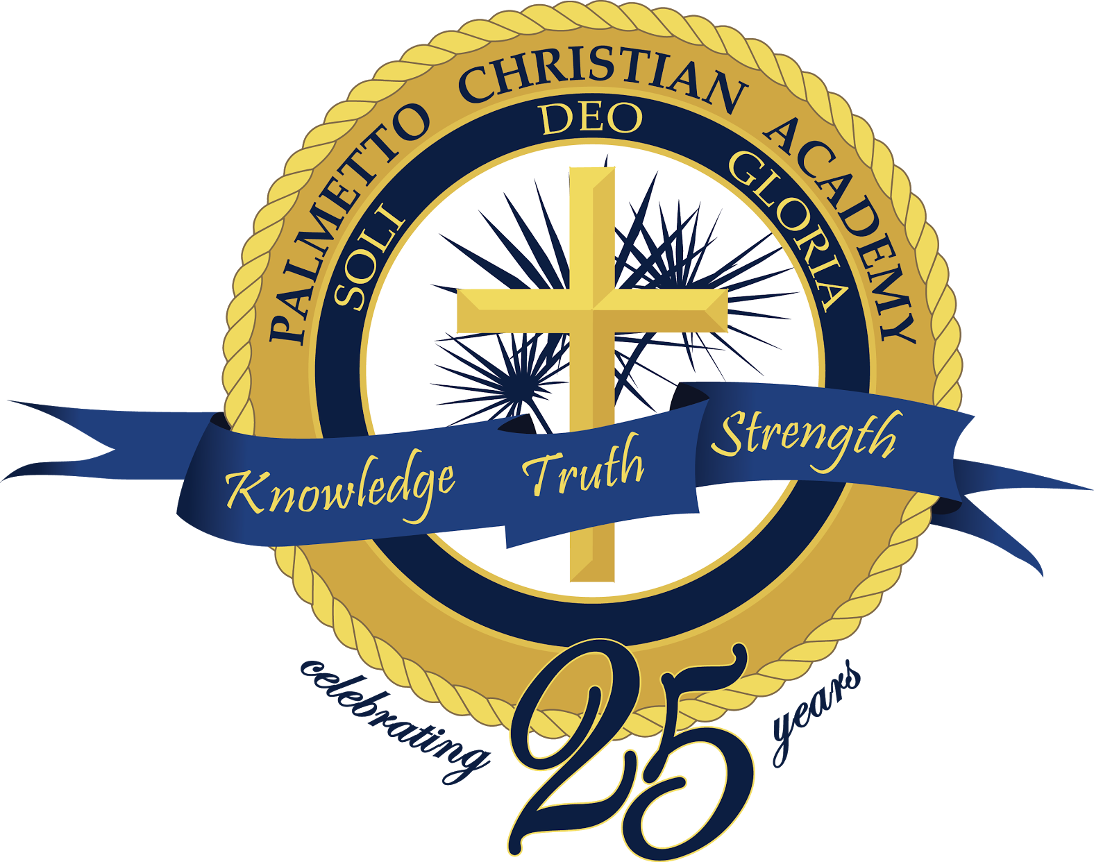 25th Anniversary Logo - Palmetto Christian Academy Clipart (1576x1242), Png Download
