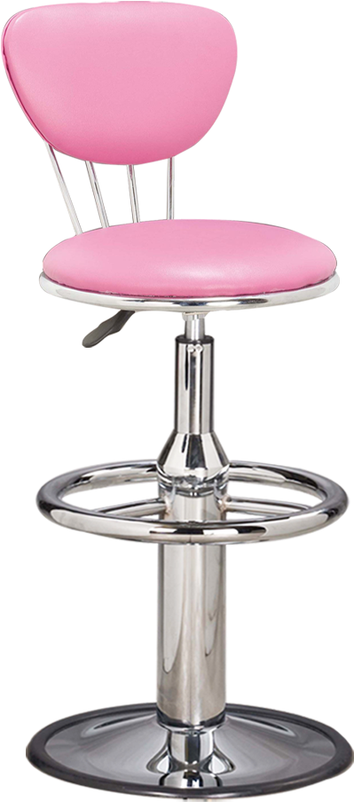 Sp By 091 Pink Desk Stool With Semicircle Back And - Chair Clipart (1200x1200), Png Download